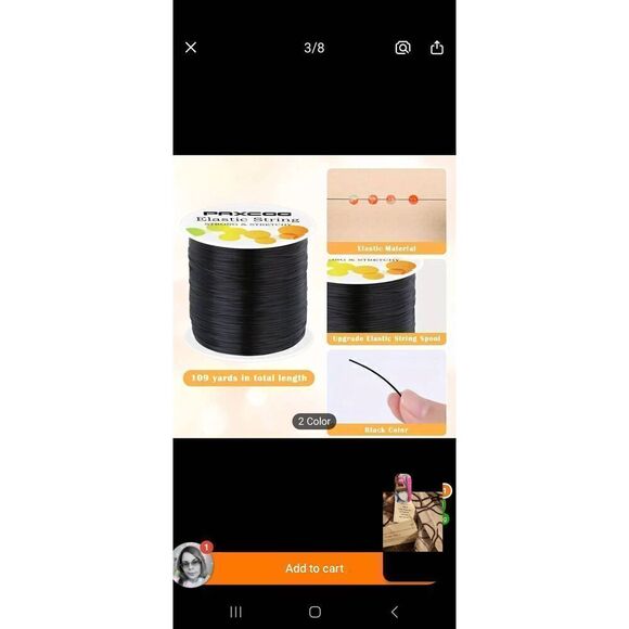 Clear Elastic beading string - Picture 2 of 5